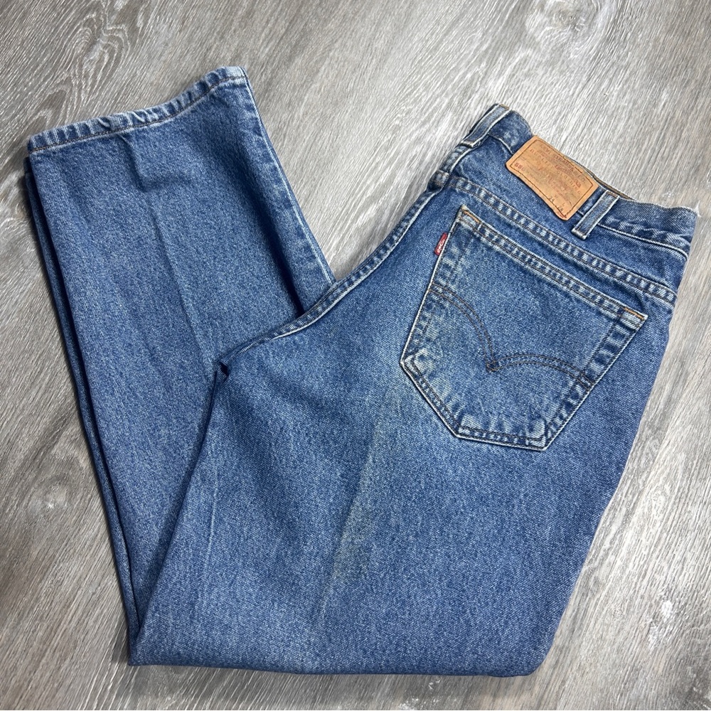 Vintage 90s Levi 505 Loose Fit Blue Denim Jeans Size 34x28